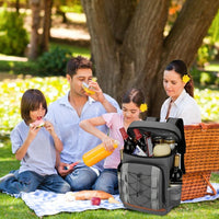 HKM-828243 Leakproof Insulated Cooler Backpack - 36 Can Capacity, Ideal for Picnic, Camping, Hiking, and Travel