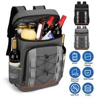 HKM-828243 Leakproof Insulated Cooler Backpack - 36 Can Capacity, Ideal for Picnic, Camping, Hiking, and Travel