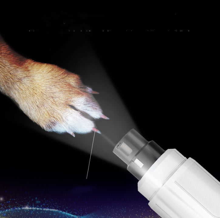 HKM-054035 Electric Pet Nail Clipper with LED Light ¨C Professional Nail Shaver for Cats and Small Dogs