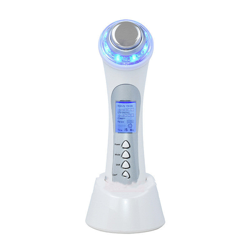 HKM-350483 5 in 1 Ultrasonic Pore Cleaning Device with Blue and Red Light Therapy