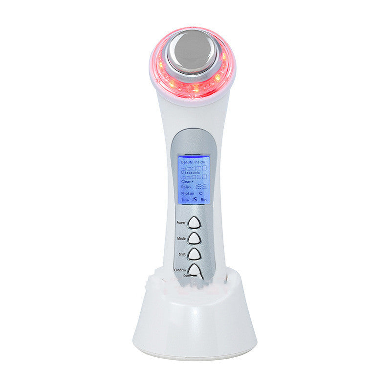 HKM-350483 5 in 1 Ultrasonic Pore Cleaning Device with Blue and Red Light Therapy