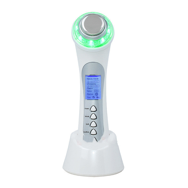HKM-350483 5 in 1 Ultrasonic Pore Cleaning Device with Blue and Red Light Therapy