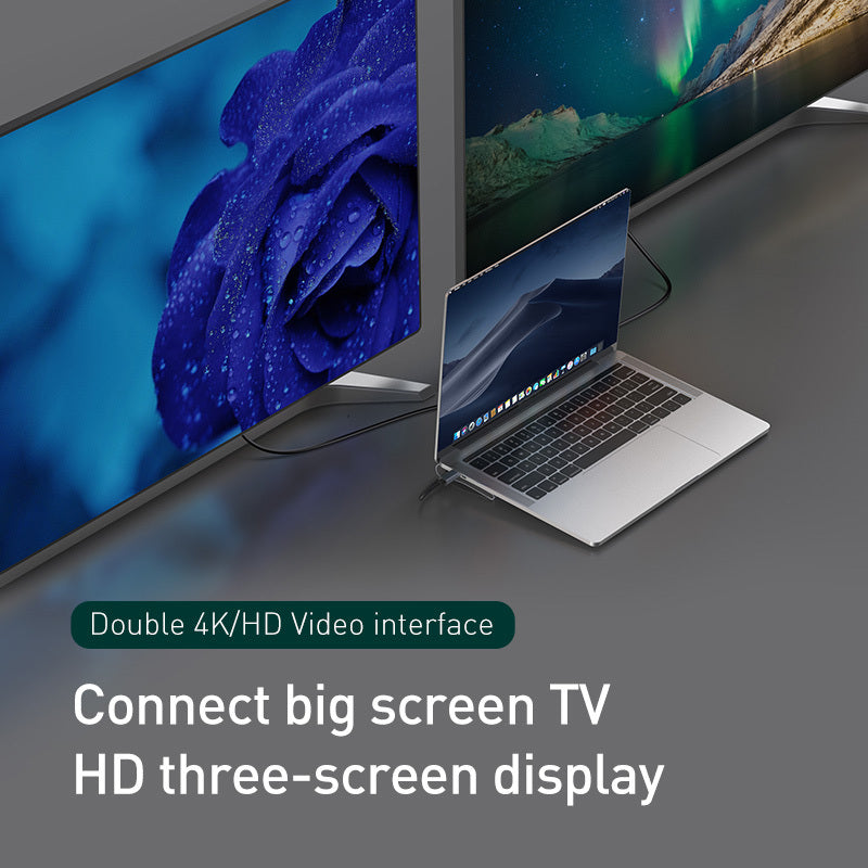 KTX-466835 Ten-Port HDMI & VGA Docking Station with Cooling Bracket and Gigabit Network Port