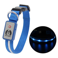 HKM-616339 Waterproof Rechargeable LED Pet Collar with Adjustable Features and Secure Buckle