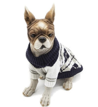 HKM-837331 Stylish Acrylic Sweater for Cats and Dogs in Navy Blue, Ginger Yellow, and Yellow - Available in XS to XL