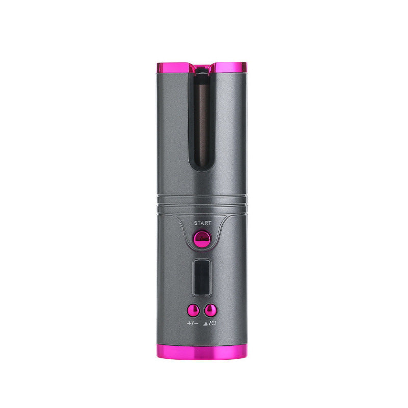 HKM-940819 Wireless Automatic Curling Iron with USB Lazy Charging – Ideal for Wet and Dry Hair, 15mm Diameter, Quick 3-5 Minute Styling
