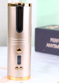HKM-940819 Wireless Automatic Curling Iron with USB Lazy Charging – Ideal for Wet and Dry Hair, 15mm Diameter, Quick 3-5 Minute Styling