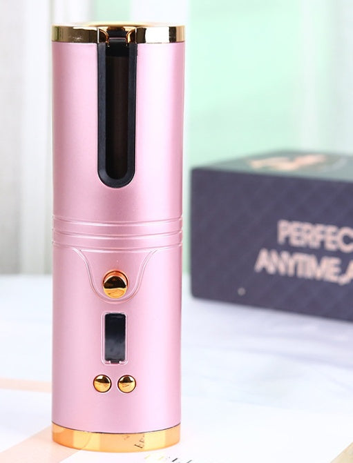 HKM-940819 Wireless Automatic Curling Iron with USB Lazy Charging – Ideal for Wet and Dry Hair, 15mm Diameter, Quick 3-5 Minute Styling