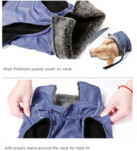 HKM-410195 Waterproof and Warm Casual Vest for Large Dogs - Available in Blue and Red, Sizes S to XXXL