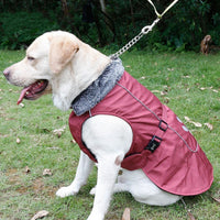 HKM-410195 Waterproof and Warm Casual Vest for Large Dogs - Available in Blue and Red, Sizes S to XXXL
