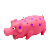 HKM-741459 Indestructible Interactive Dog Chew Toy with Squeaker - Tough Pig Design for Aggressive Chewers