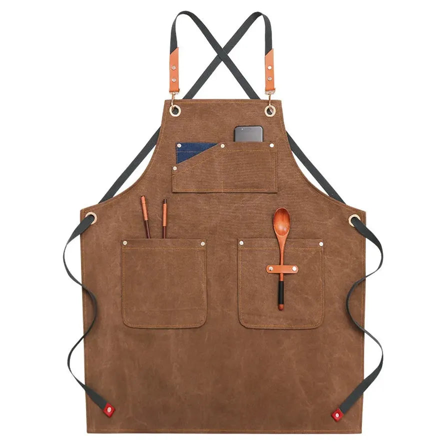 KTX-782803 Denim Apron for Coffee, Tea, and Baking with Customizable Logo Options