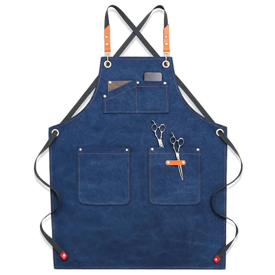 KTX-782803 Denim Apron for Coffee, Tea, and Baking with Customizable Logo Options