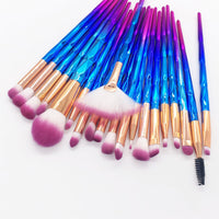 HKM-525459 20-Piece Makeup Brush Set with Artificial Fiber Bristles and Plastic Handles, 16cm Length