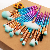HKM-525459 20-Piece Makeup Brush Set with Artificial Fiber Bristles and Plastic Handles, 16cm Length