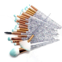 HKM-525459 20-Piece Makeup Brush Set with Artificial Fiber Bristles and Plastic Handles, 16cm Length