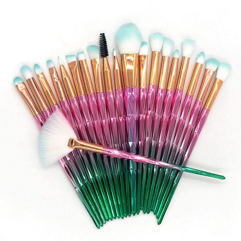 HKM-525459 20-Piece Makeup Brush Set with Artificial Fiber Bristles and Plastic Handles, 16cm Length