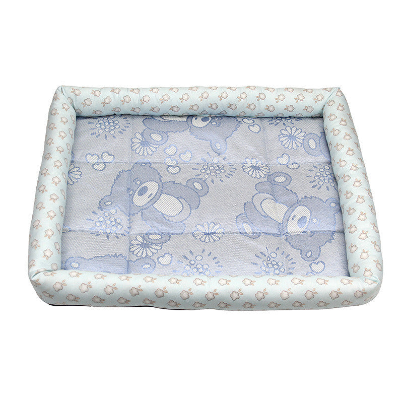 JMT-373514 Cooling Summer Pet Ice Silk Mat for Dogs and Cats - Breathable Square Bed in Multiple Colors and Sizes