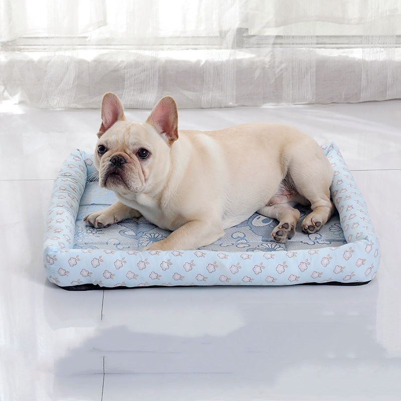 JMT-373514 Cooling Summer Pet Ice Silk Mat for Dogs and Cats - Breathable Square Bed in Multiple Colors and Sizes
