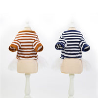 HKM-884755 Stylish Cotton Princess Dress for Female Dogs ¨C Spring & Summer Collection in Brown and Navy Blue