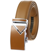 HKM-955539 Men's Automatic Buckle Genuine Cowhide Leather Belt - Style LY88362-1
