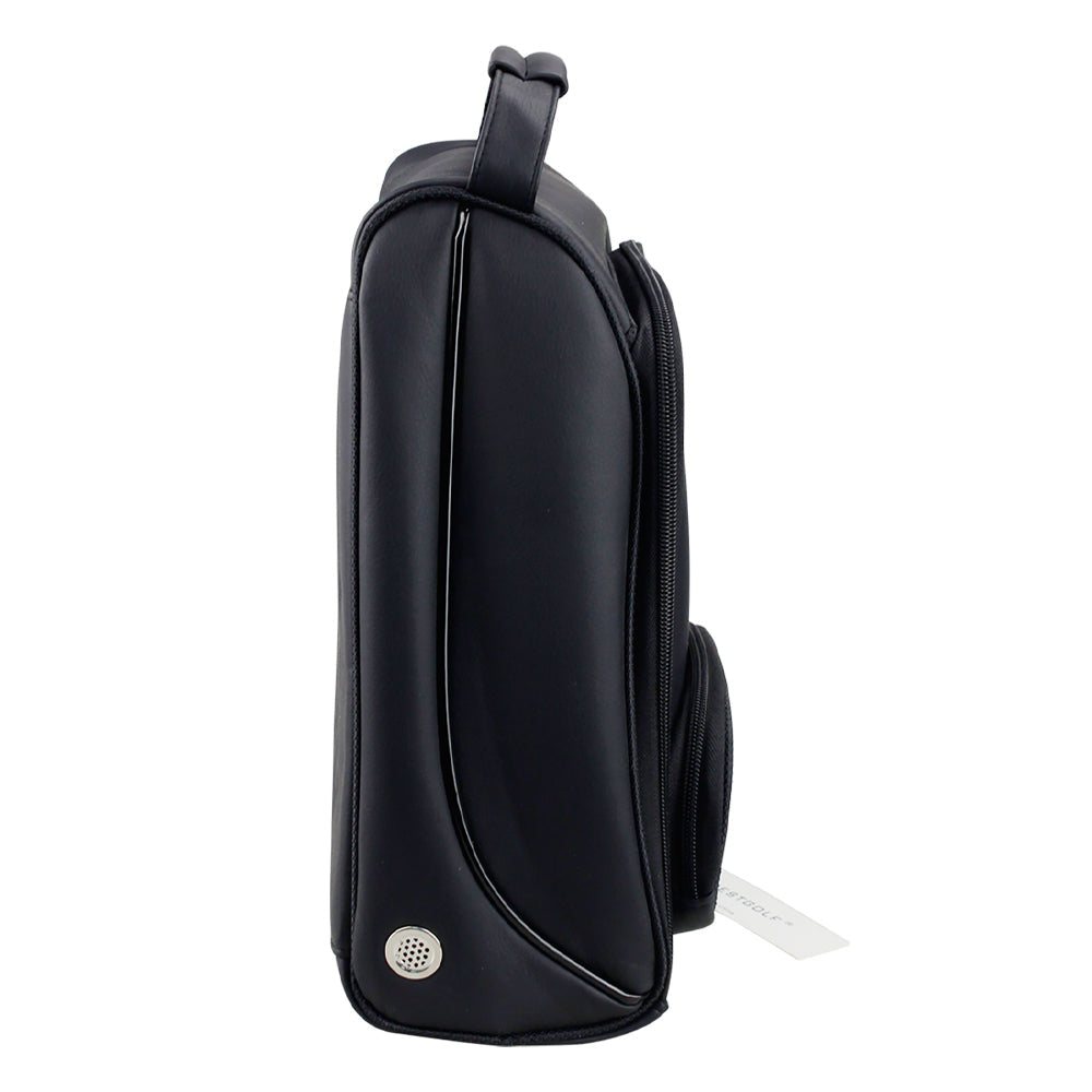 HKM-404563 Men's PU Golf Shoe Bag - Dust-Proof Zippered Organizer for Travel and Outdoor Use