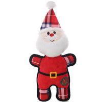 HKM-592275 Interactive Plush Christmas Pet Toy – Bite-Resistant Molar Sounding Toys for Dogs, Features Gingerbread Man and Reindeer Designs, 14 Inches