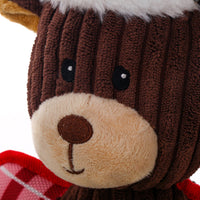 HKM-592275 Interactive Plush Christmas Pet Toy – Bite-Resistant Molar Sounding Toys for Dogs, Features Gingerbread Man and Reindeer Designs, 14 Inches