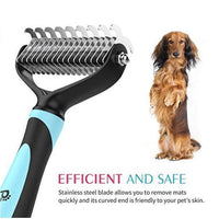 HKM-475411 All-in-One Pet Dematting and Deshedding Comb with Stainless Steel Teeth and Comfortable Handle