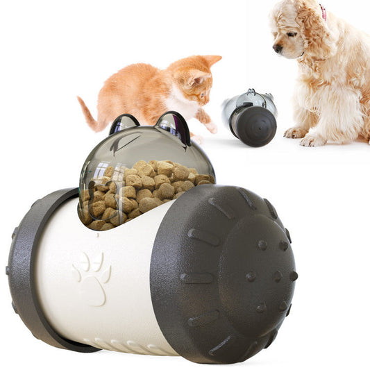 HKM-559187 Interactive Food-Leaking Cat Swing Toy - 14.6cm ABS Design for Dogs and Cats - Available in Multiple Colors
