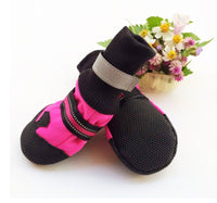 HKM-944211 Waterproof Lightweight Dog Boots for Large and Medium Dogs - Non-Slip Rubber Sole, Reflective Velcro Straps, Hand Washable