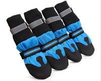 HKM-944211 Waterproof Lightweight Dog Boots for Large and Medium Dogs - Non-Slip Rubber Sole, Reflective Velcro Straps, Hand Washable