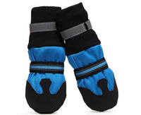 HKM-944211 Waterproof Lightweight Dog Boots for Large and Medium Dogs - Non-Slip Rubber Sole, Reflective Velcro Straps, Hand Washable