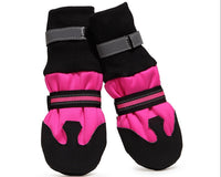 HKM-944211 Waterproof Lightweight Dog Boots for Large and Medium Dogs - Non-Slip Rubber Sole, Reflective Velcro Straps, Hand Washable