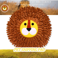 HKM-017107 Lion Sniffing Pad for Dogs and Cats - Food Hide Blanket for Stress Relief and Playtime