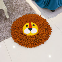 HKM-017107 Lion Sniffing Pad for Dogs and Cats - Food Hide Blanket for Stress Relief and Playtime