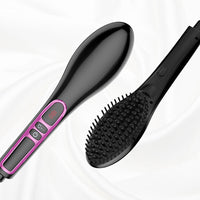 HKM-320147 Tourmaline Ceramic LCD Anti-Scalding Electric Hair Straightener Comb - A5626 Model, Black
