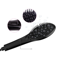 HKM-320147 Tourmaline Ceramic LCD Anti-Scalding Electric Hair Straightener Comb - A5626 Model, Black