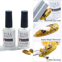 HKM-007187 Burst Glue Nail Remover - 15ml Clear Formula for Effortless Polish Removal