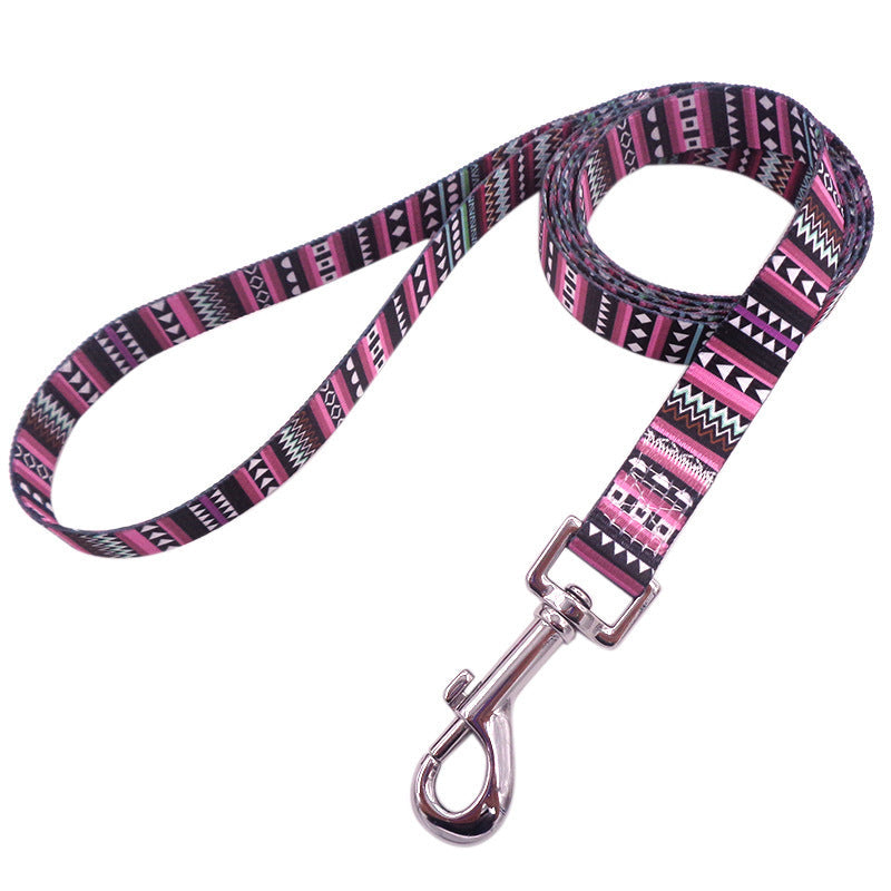 HKM-642515 Multi-Color Dog Leash with Colorful Patterns - Available in Various Sizes and Designs