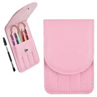HKM-482835 6-Piece Stainless Steel Eyebrow Tweezers Set with Curved Scissors and Brush for Precise Shaping and Ingrown Hair Removal