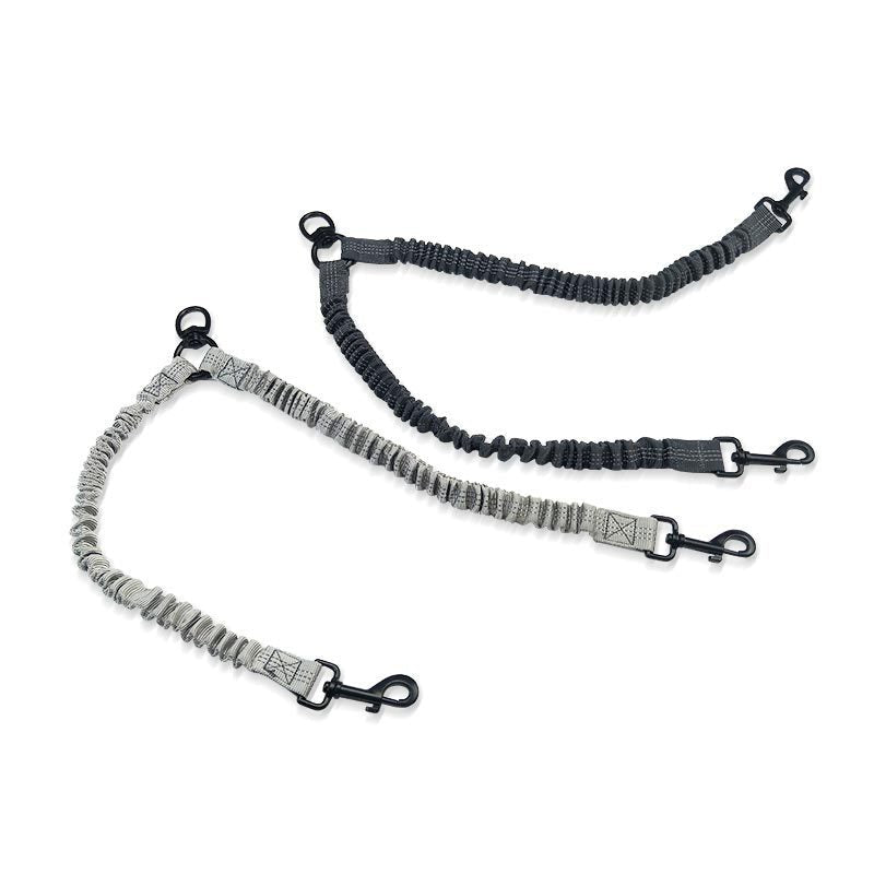 HKM-510291 Reflective Telescopic Double-Ended Dog Leash - Adjustable Length 100-175 cm, Durable Polyester with Reflective Thread