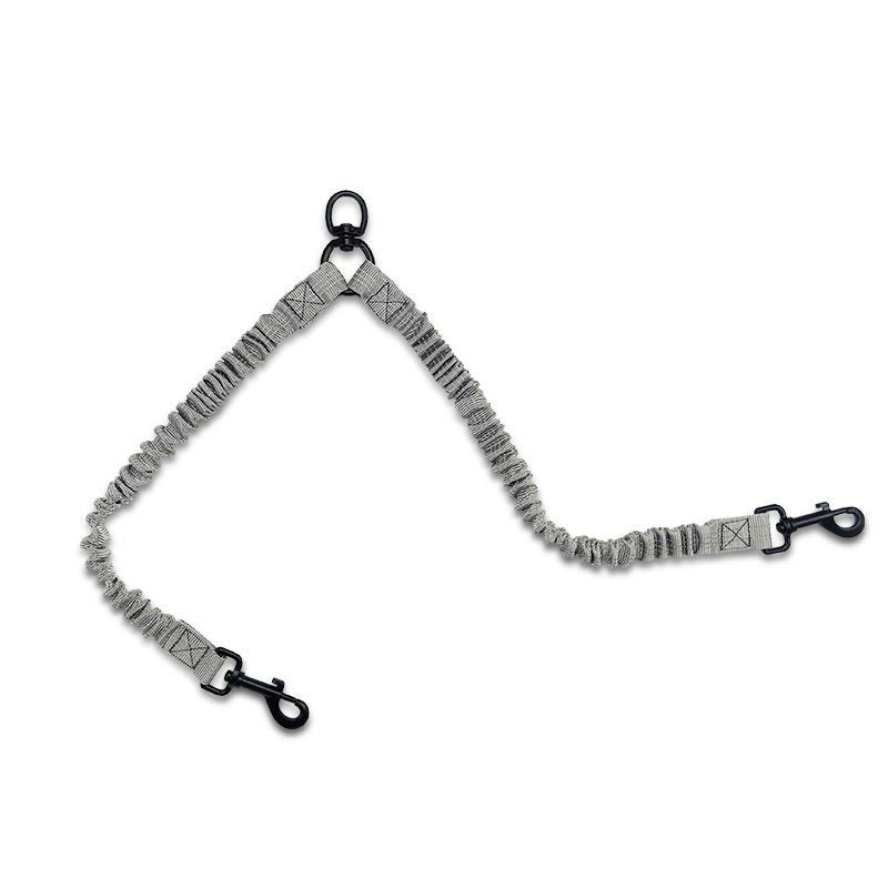 HKM-510291 Reflective Telescopic Double-Ended Dog Leash - Adjustable Length 100-175 cm, Durable Polyester with Reflective Thread