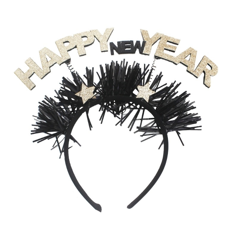 HKM-880659 New Year's Celebration Headband with Happy New Year Design