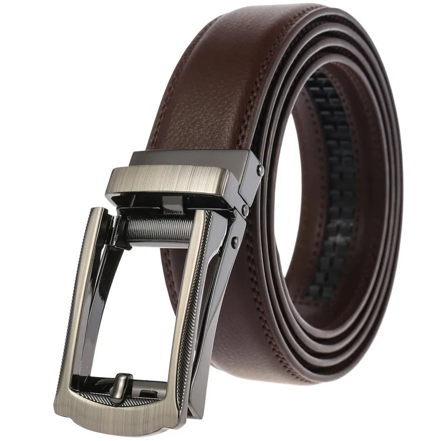 HKM-625555 Adjustable Automatic Buckle Men's Belt - Model LY33-2211-1