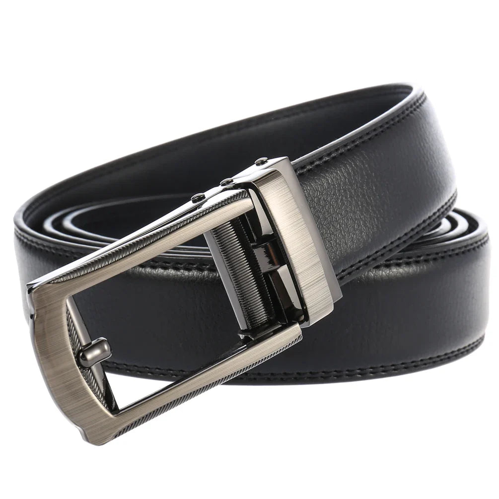 HKM-625555 Adjustable Automatic Buckle Men's Belt - Model LY33-2211-1