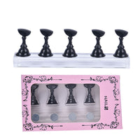 HKM-234259 Acrylic Transparent Nail Polish Holder with Magnet Chessboard Practice Base