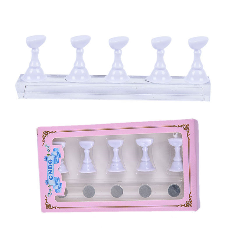 HKM-234259 Acrylic Transparent Nail Polish Holder with Magnet Chessboard Practice Base