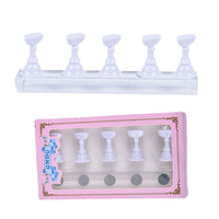 HKM-234259 Acrylic Transparent Nail Polish Holder with Magnet Chessboard Practice Base