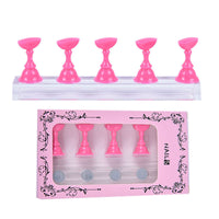 HKM-234259 Acrylic Transparent Nail Polish Holder with Magnet Chessboard Practice Base